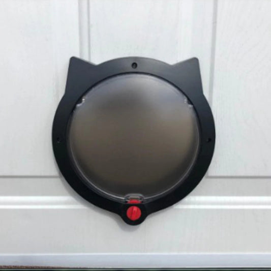 4 Way Locking Cat Door Hidden Litter Box Lockable Cat Flap Doors for Cats Small Dogs Cat Door Hides Litter Tray Pet Supplies