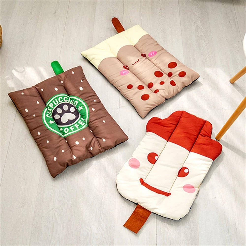 Estera Refrescante Para Perros, Camas Para Mascotas, Alfombra Para Gatos, Seda De Hielo, Almohadilla Autoenfriante Para Mascotas, Manta Lavable De Verano, Tela Oxford Refrescante, Fruta De Verano