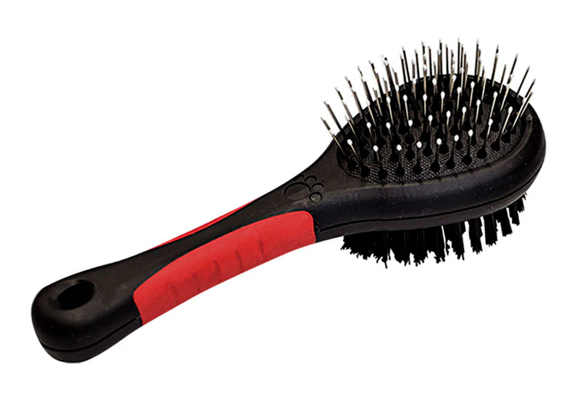 Cepillo Doble Para Perro Con Mango Plástico M